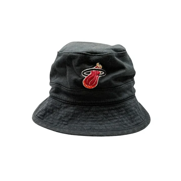 Mitchell & Ness Bucket Hat Mens Black Miami Heat Hardwood‎ Classics OSFM