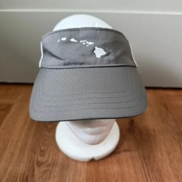 808 Clothing Co Maui Hawaiian Islands Gray Visor Embroidered Mesh OSFM Hat
