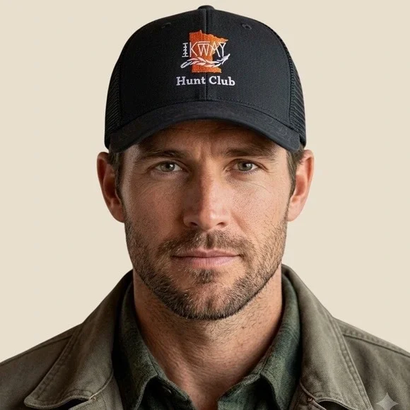 Carhartt Trucker Hat Mens OSFM Black IKWAY Hunt Club Minnesota Snapback Cap