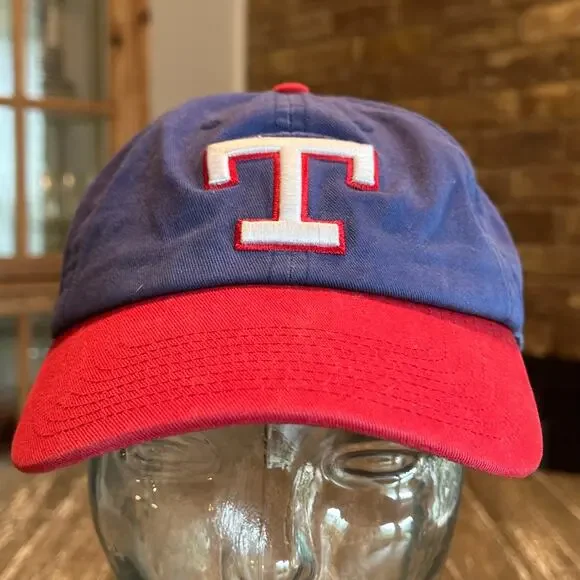 47 Brand Texas Rangers Retro Vintage Block T Unstructured Strapback Hat Cap