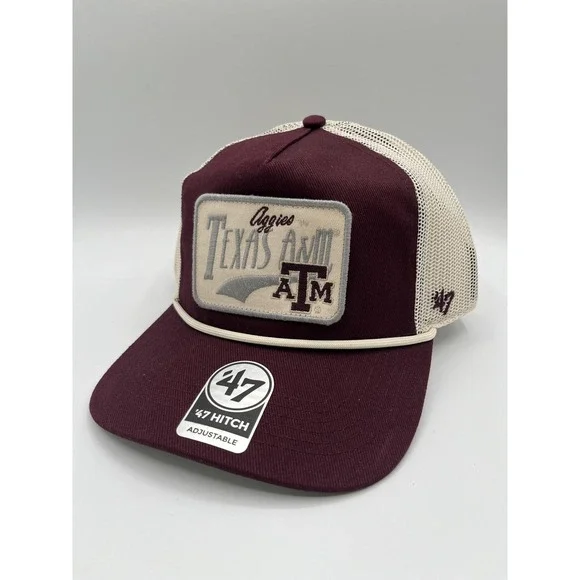 Texas A&M Aggies Hat 47 Brand Cap Snap Back Trucker NCAA Golf Mesh NEW