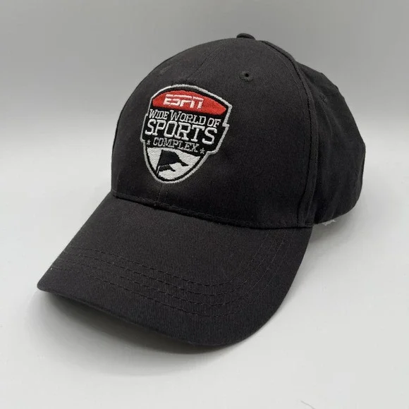 Disney ESPN Wide World Of Sports Hat Cap Strap Back Black Cast Member Employee