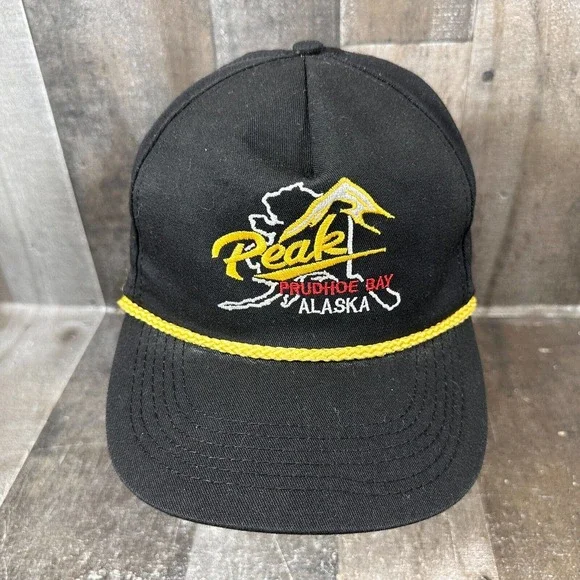 PEAK Oilfield Service Co.‎ Camo Trucker Style Adjustable Black Rope Hat