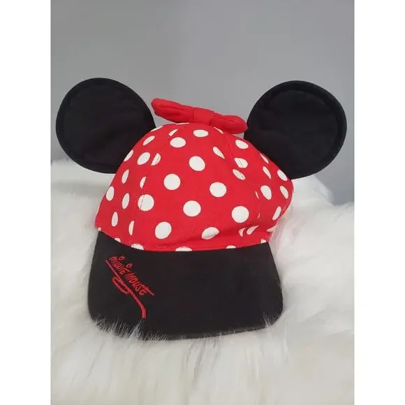 INFANT TODDLER GIRL Disney Parks Minnie Mouse XOXO‎ Hat With Ears SnapBack Hat