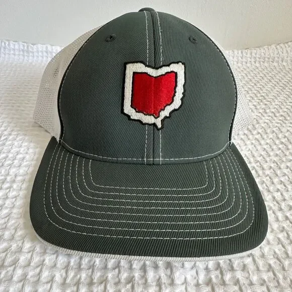 Ohio Flexfit Trucker Mesh Dark Green Hat Size 6 7/8 - 7 3/8, Pacific Headwear
