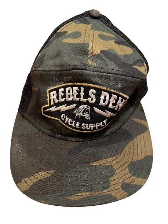 Otto Hat Trucker Cap Rebels Den Cycle Supply Camo Hat One Size Fits Most