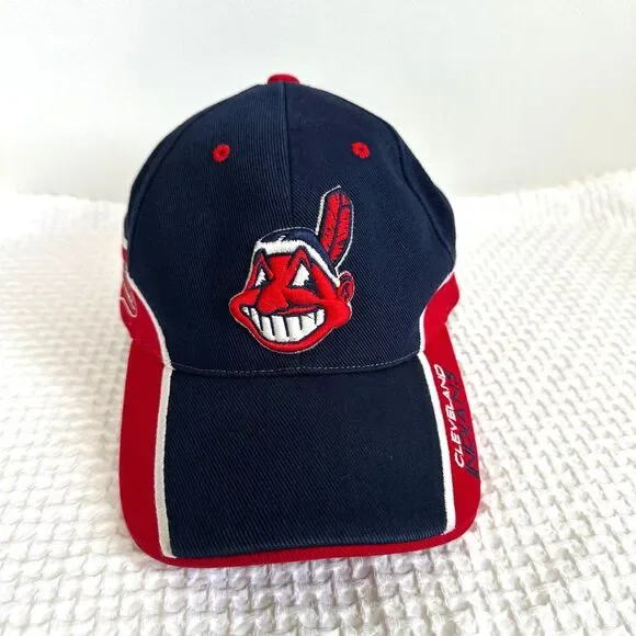 Cleveland Indians Baseball Strap Back Red and Black Hat