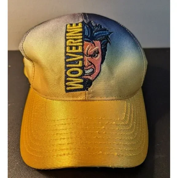 * Marvel Universal Studios Wolverine Yellow Hat Rare Y2K