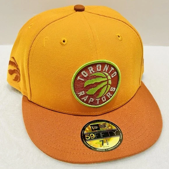 New Era Toronto Raptors Gold Rust 2-Tone 59FIFTY Fitted Hat Cap 7 1/2 NBA‎