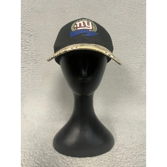 New Era New York Giants Trucker Hat Strapback Salute to Service Camo Cap US Flag