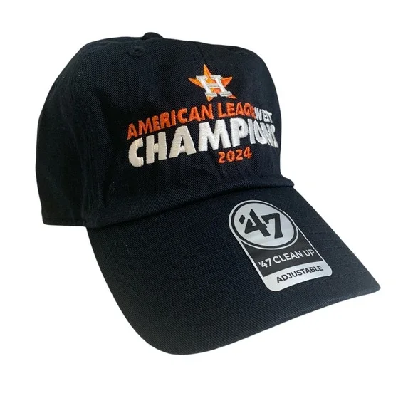 '47 Brand Houston Astros 2024 American League West Champs Clean Up Hat Cap OSFM