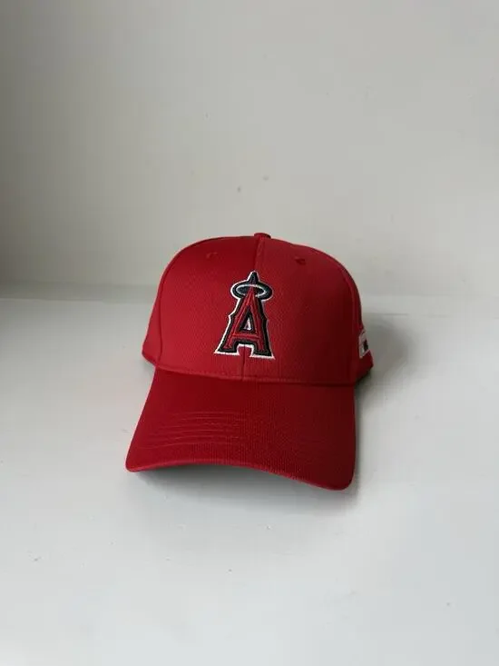 Los Angeles Angels Hat Cap Strap Back Mens One Size Red MLB Baseball Dad Hat