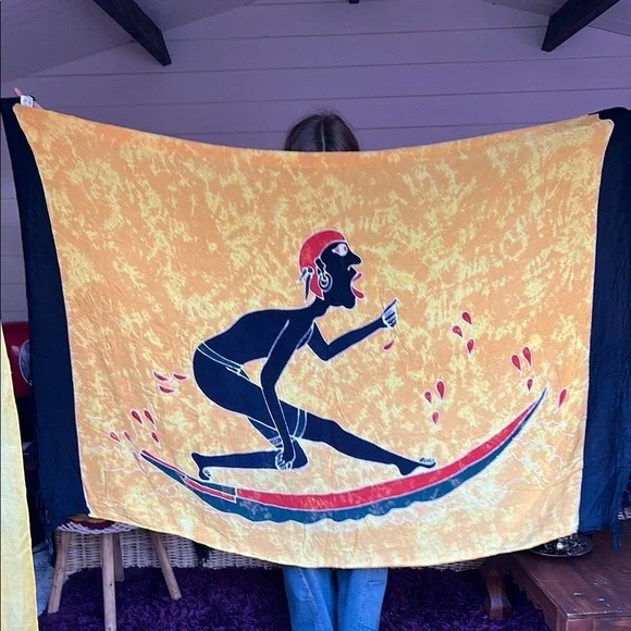Alegre tapestry ethnic gold black 45x70 wall Hanging tapestry