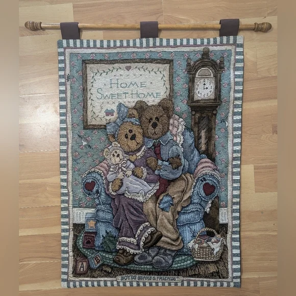 Boyd Bears HOME SWEET HOME Tapestry Wall Hanging 26x36