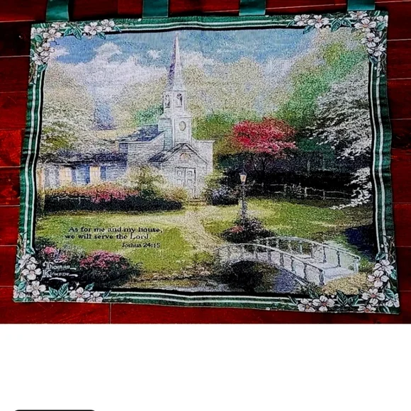 Thomas Kinkade As For Me‎ & My House Tapestry