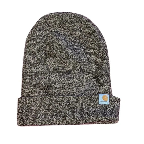 Carhartt Embroidered Watch Cap‎ 2.0 Cuffed Beanie Hat Heathered Brown Tan Active