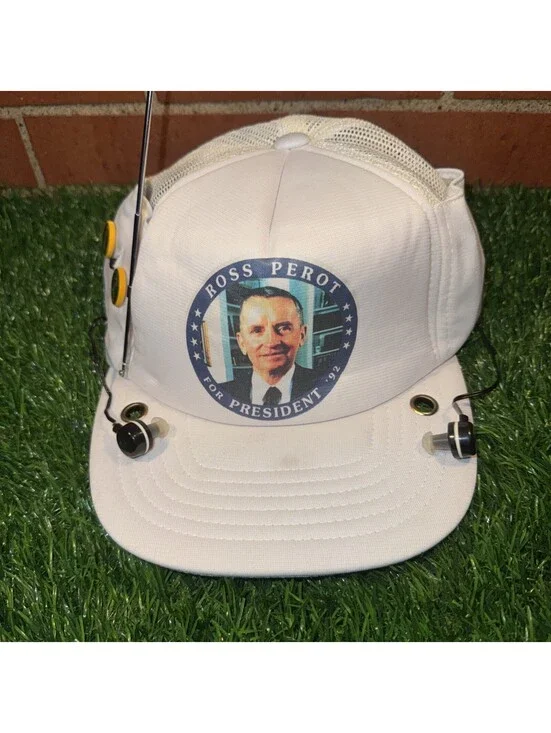 VTG 92’ Ross Perot For President Working AM/FM Radio Hat SnapBack Trucker M