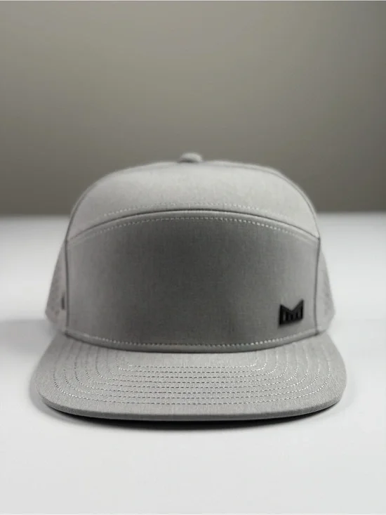 Melin Trenches Icon Hydro Performance Snapback Hat in Heather Grey, Classic