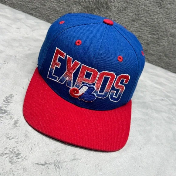 American Needle Montreal Expos Cooperstown Collection Baseball Cap Blue Snapback