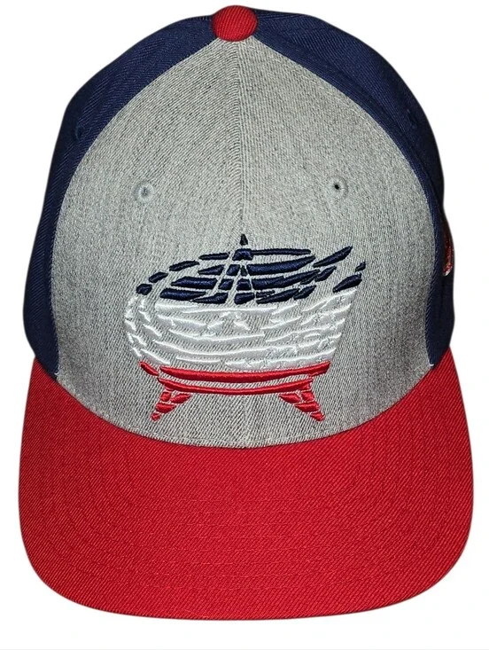 COLUMBUS BLUE JACKETS Adult Hat Flexfit S/M Old Time Hockey NHL Cap