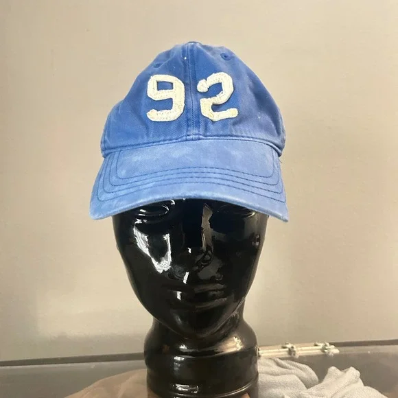 Abercrombie & Fitch Baseball Cap Mens OS Blue 92 Applique Moose Logo Hat