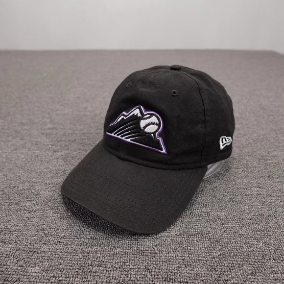 Colorado Rockies Hat Cap Strap Back Mens One Size Black MLB Baseball New Era