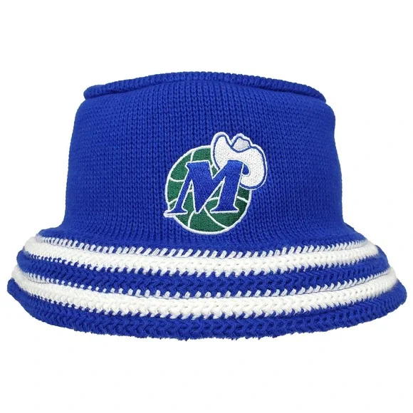 Dallas Mavs Mitchell &‎ Ness NBA Bucket Hat Cap Embroidery Logo Blue NWT