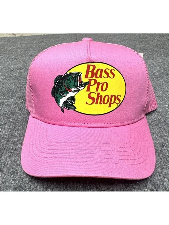 Bass Pro Shops Mesh Hat Cap Adjustable Snapback Trucker Fishing Baseball Outdoor
