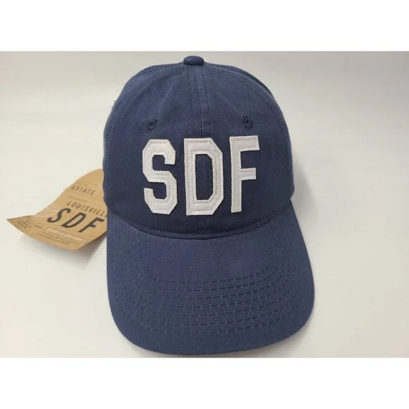 SDF Louisville International‎ Airport Aviate Strapback Adjustable Hat Cap Blue