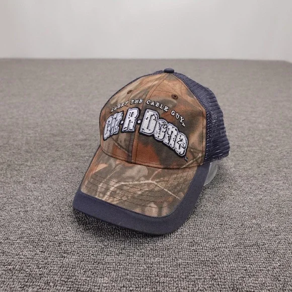 Larry The Cable Guy Git-R-Done SRI Hat Cap Strap Back Mens One Size Brown Camo