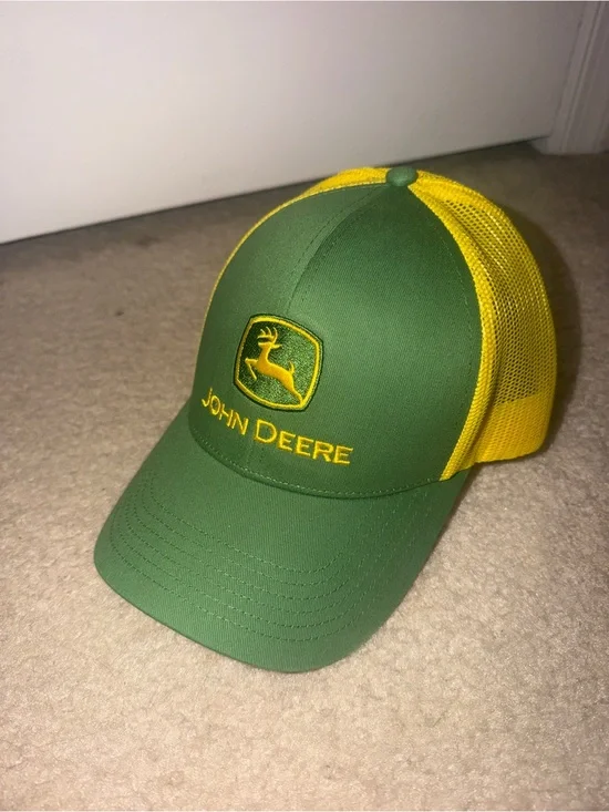 John Deere Green and Yellow Mesh Logo Cap