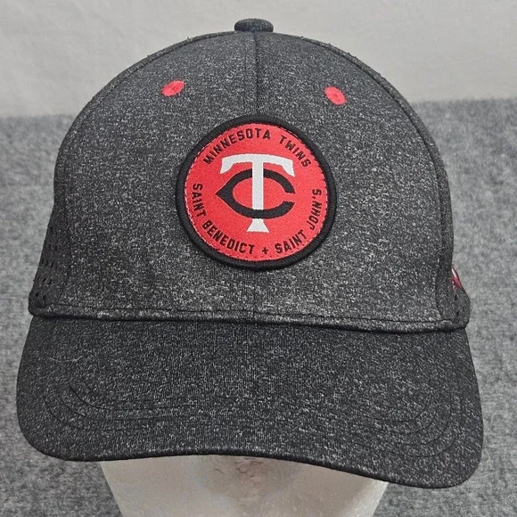 Minnesota Twins x CSB SJU St Johns Bens Hat Charcoal Red  Snapback Baseball Cap
