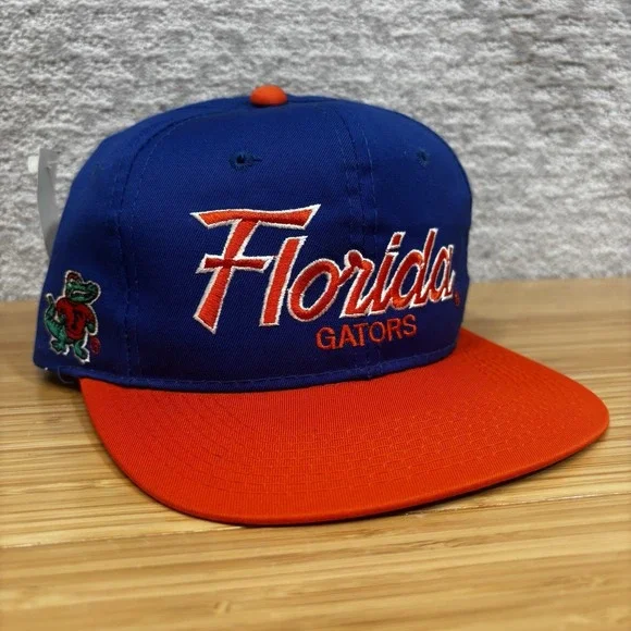 Vintage 90s Florida Gators Sports Specialties Script Twill Snapback Hat Cap NEW
