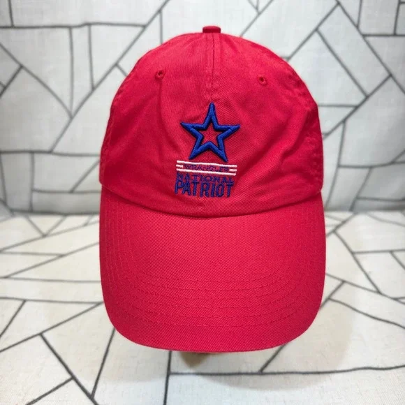 Wrangler Baseball Cap OS Red National Patriot Embroidered Adjustable Hat