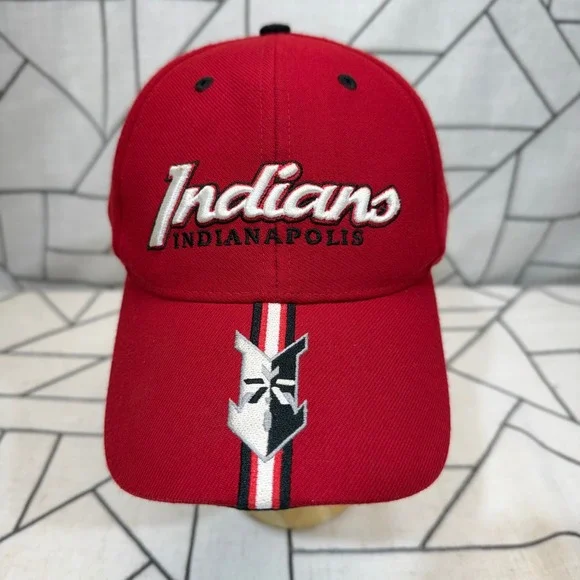 Twins Ent. Baseball Hat OSFA Red Indianapolis Indians MiLB Strapback Cap
