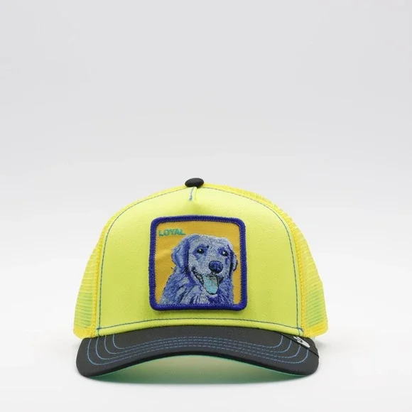 Goorin Bros Adjustable Breathable Doggy Trip Patch Trucker Hat Yellow One Size
