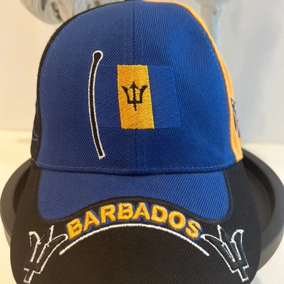 Barbados baseball hat with appliquéd insignias