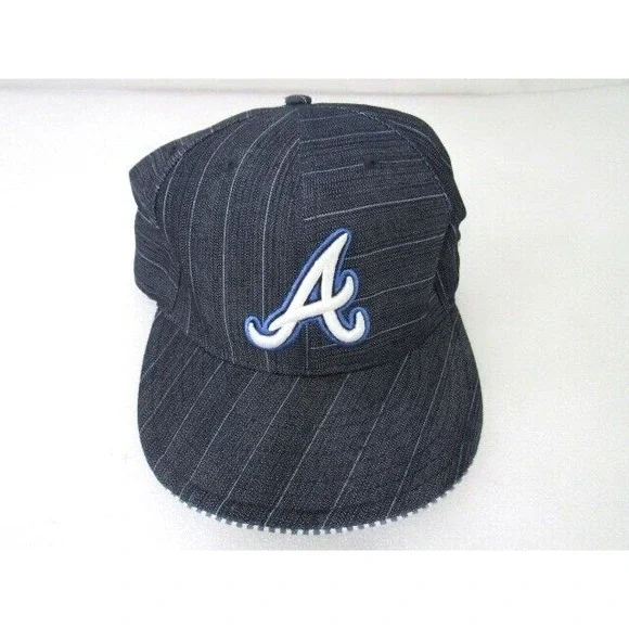 Atlanta Braves Conductor Look 59FIFTY FITTED Baseball Hat Blue
