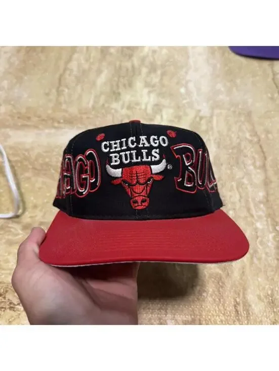 Vintage Chicago Bulls Drew Pearson Graffiti SnapBack Hat C