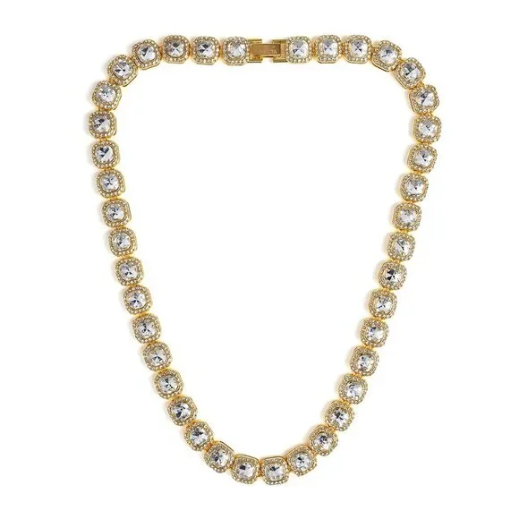 Gold Men's Iced out Cuban Chain Necklace