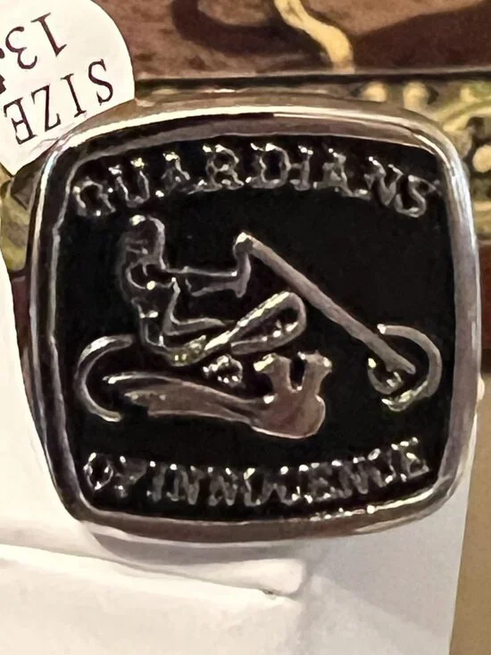 Stainless Steel GUARDIANS OF INNOCENCE Ring Size 11, 11.5, 12, 13.5 (226)
