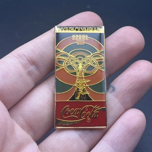 Vintage 1988 Seoul Olympics Coca Cola‎ Coke XXIV Olympiad Lapel Pin