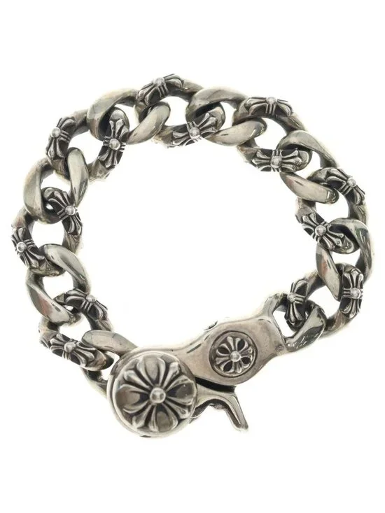 Chrome Hearts Fncy Chn Lnk Fancy Link Clip Bracelet 13 Links Silver
