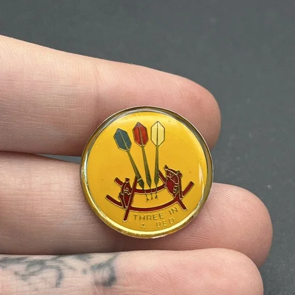 Darts Three In A Bed‎ Lapel Hat Pin
