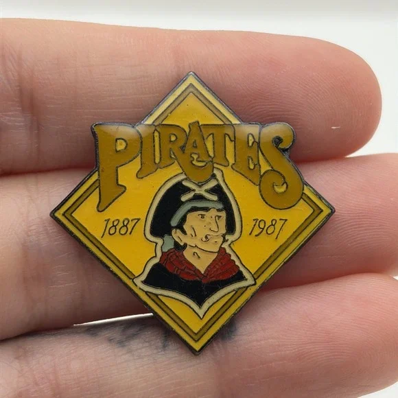 MLB Baseball Pittsburgh Pirates Mascot 1887-1987 Lapel Hat Pin‎