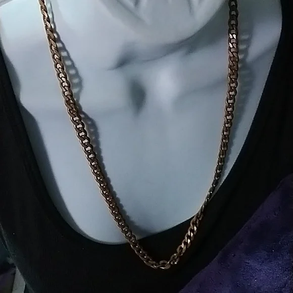 Vintage Gold Men’s Cuban Link Chain Necklace