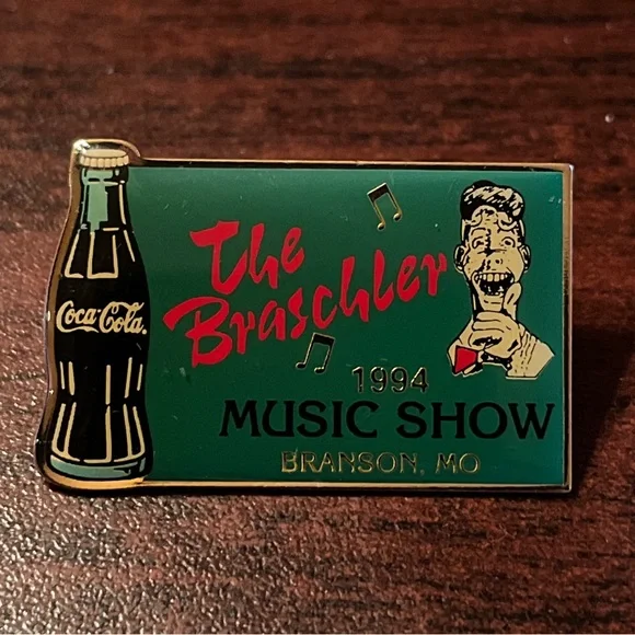 Vintage 1994 Coca-Cola Coke The Braschler Music Show Branson Missouri‎ Lapel Pin