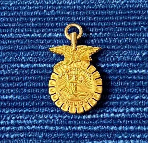 Vintage FFA Vocational Agriculture Pin / Pendant 1/10 10k Gold Filled