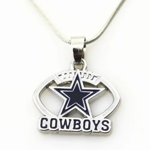 Dallas‎ Cowboys Silver Football Necklace 3/$30