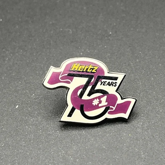 Hertz Rental Cars 75 Year Anniversary Lapel Hat‎ Pin
